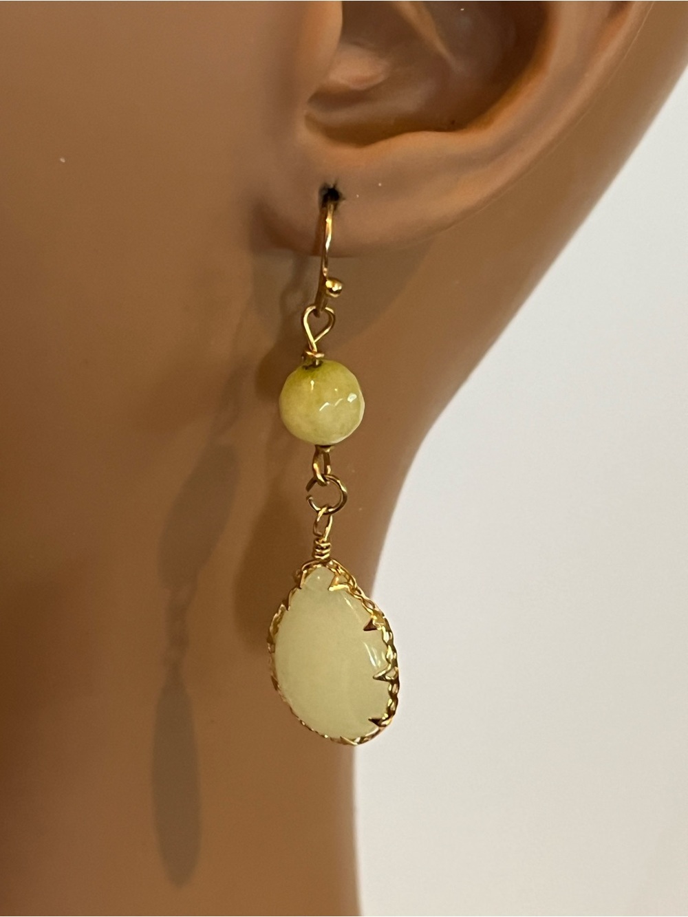 Green  Chalcedony Earrings